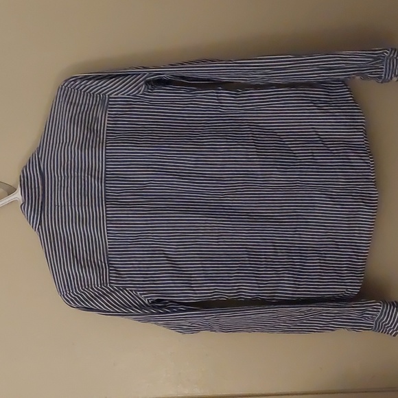 Hollister Blue and White Striped Button Down Shirt Size M - Picture 3 of 4